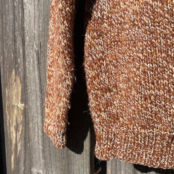 1980s Hand-knit Brown Cardigan - Picture 6 of 6